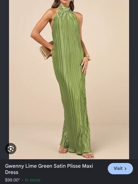 Lulu's Olive Green Pleated Hanging Accent